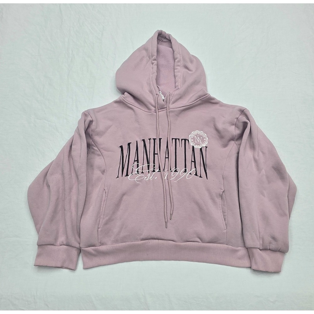 SWS‎ Athletics Pink Manhattan Stitched Pullover Hoodie Size Large